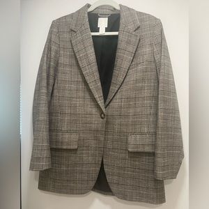 H&M plaid blazer size small